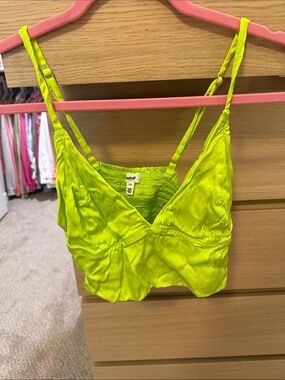 aerie Neon Lime Bralette Cami - Neon Lime